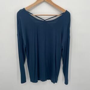 GAIAM Blue Athletic Long Sleeve with Cutouts // XS